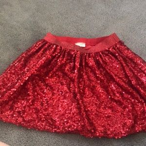 Red sequined skirt size 7/8